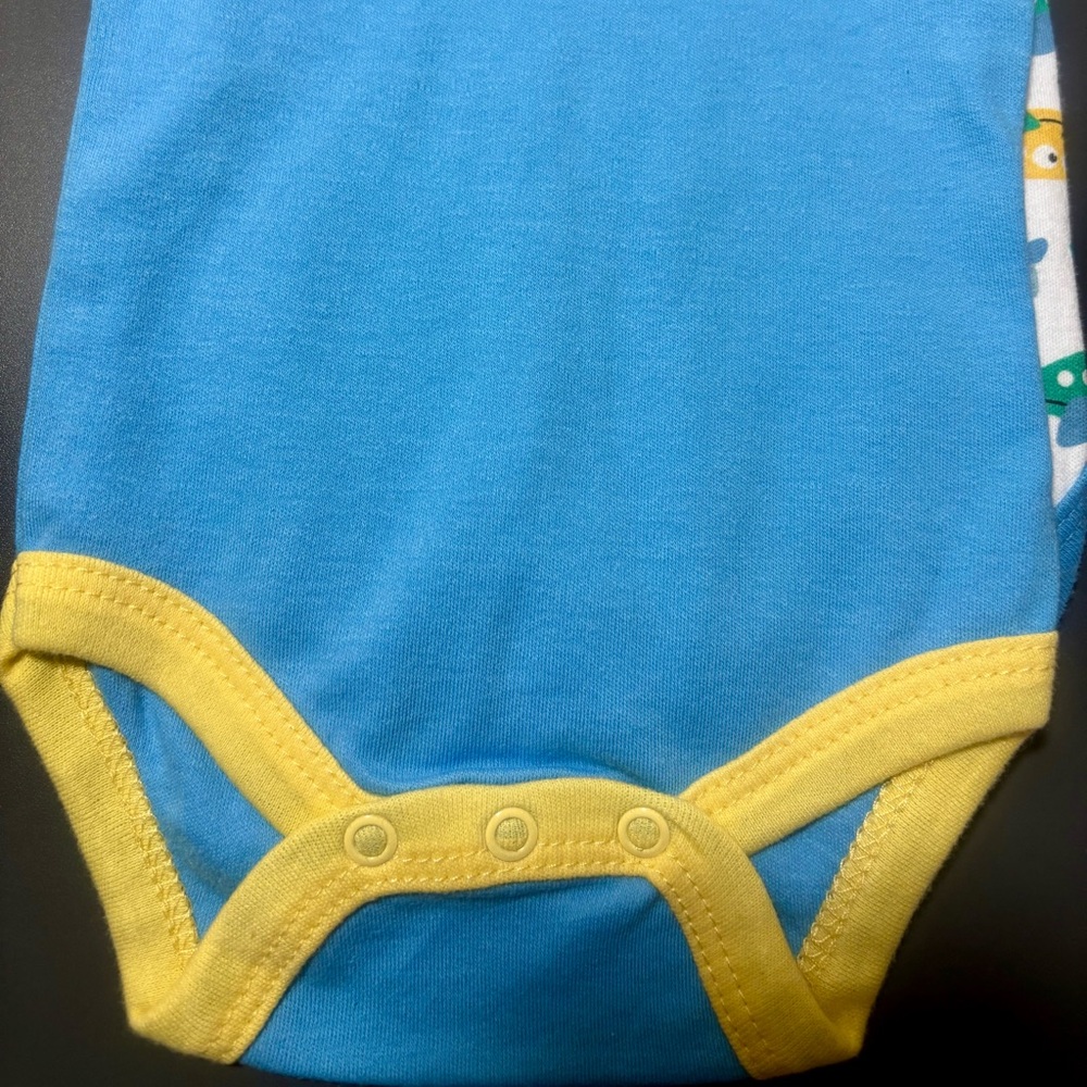 BABY GEAR 3 Pk Cotton Short Sleeve One-Piece Bodysuits - Picture 4 of 7